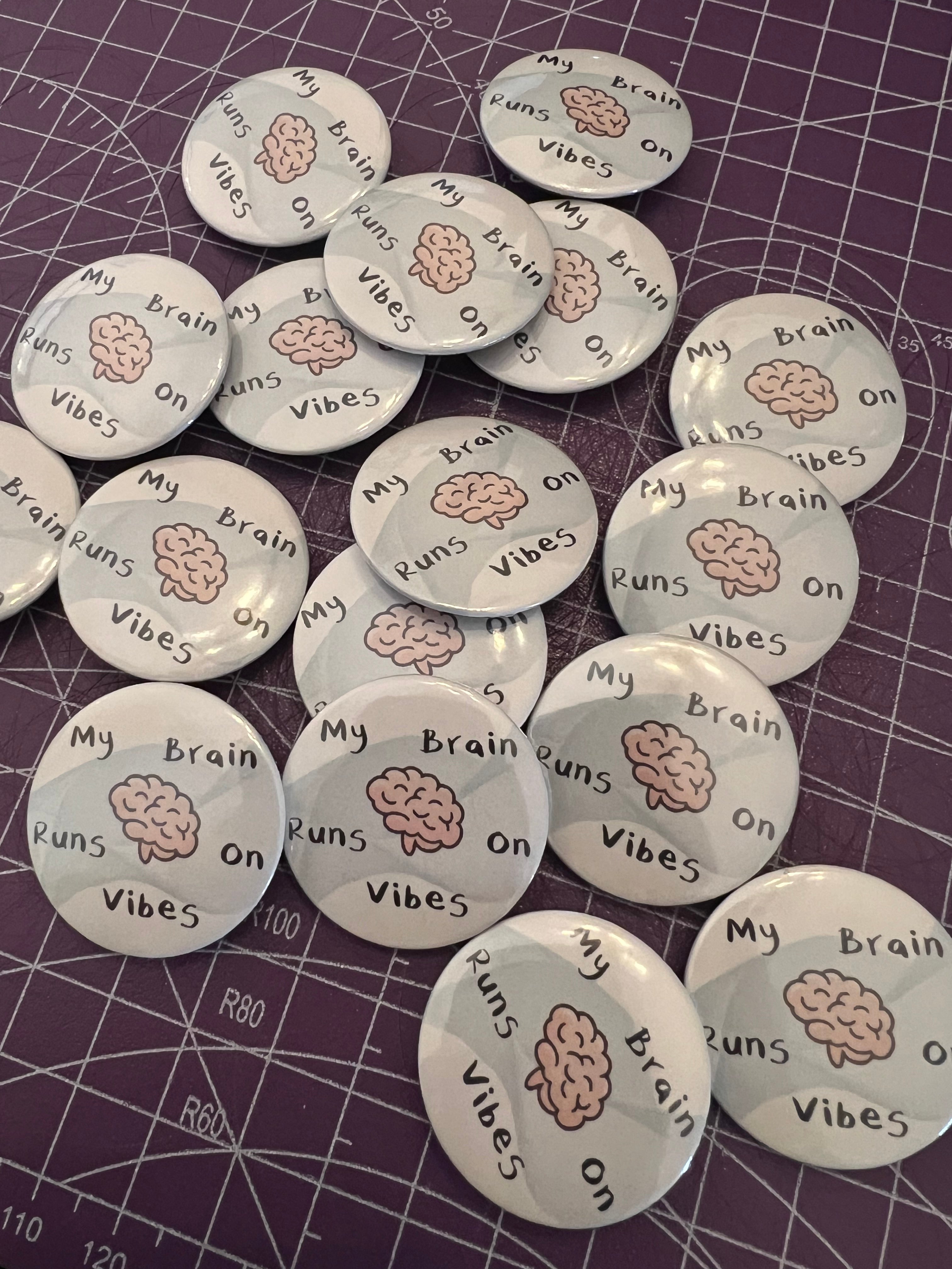 My brain runs on vibes (SUMMER SALE item)